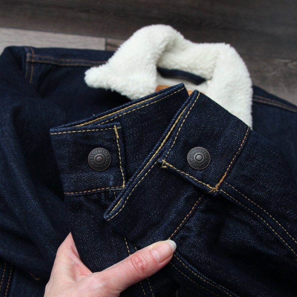 🧥 Levi’s Men’s Sherpa Trucker Jacket 👖 PC9-16365-0075 | Denim Lined Size Small - Picture 13 of 15